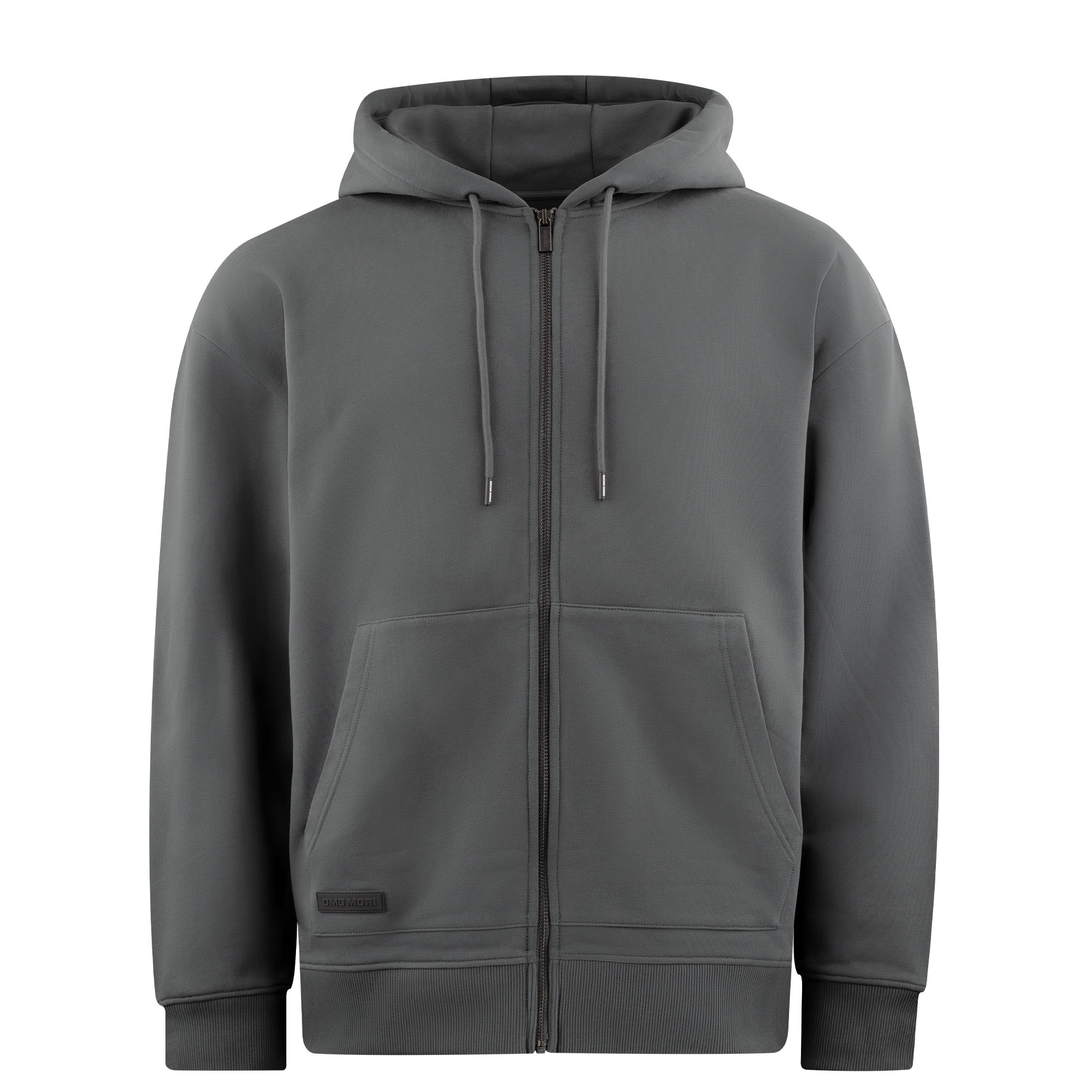 Unisex Embossed Logo Kapuzenjacke anthrazit